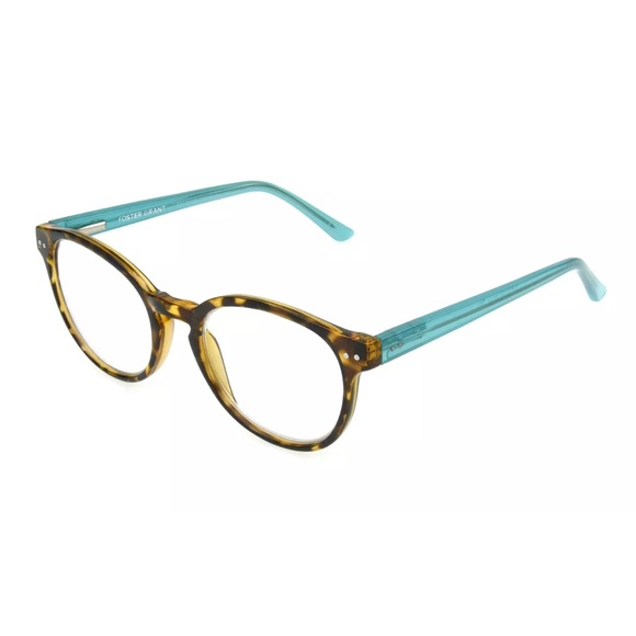 Foster Grant BRYN Women’s Reading Glasses - Tortoise & Teal, +2.50 - Picture 3 of 14
